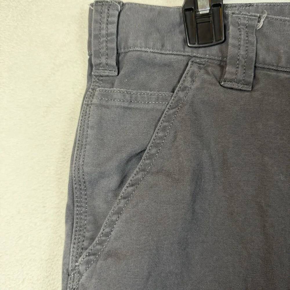 Carhartt Rugged Flex Shorts Mens 38 Gray Relaxed Fit Utility Work Canvas 11”
